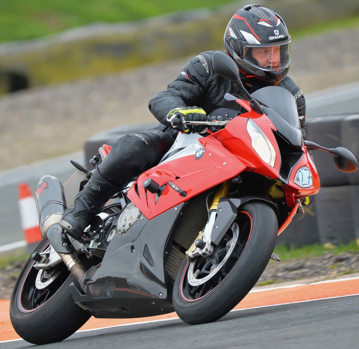 Shows a bike on the track at Blyton