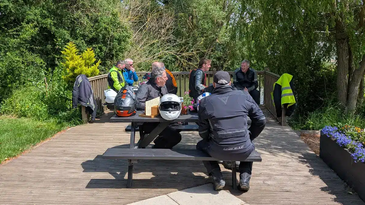 Members of PECAM enjoying a breakfast at the Rookey Cafe, Pidley