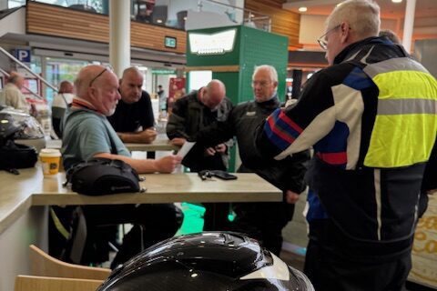 Perusing the menu at Langton Garden Centre cafe