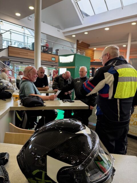 Perusing the menu at Langton Garden Centre cafe